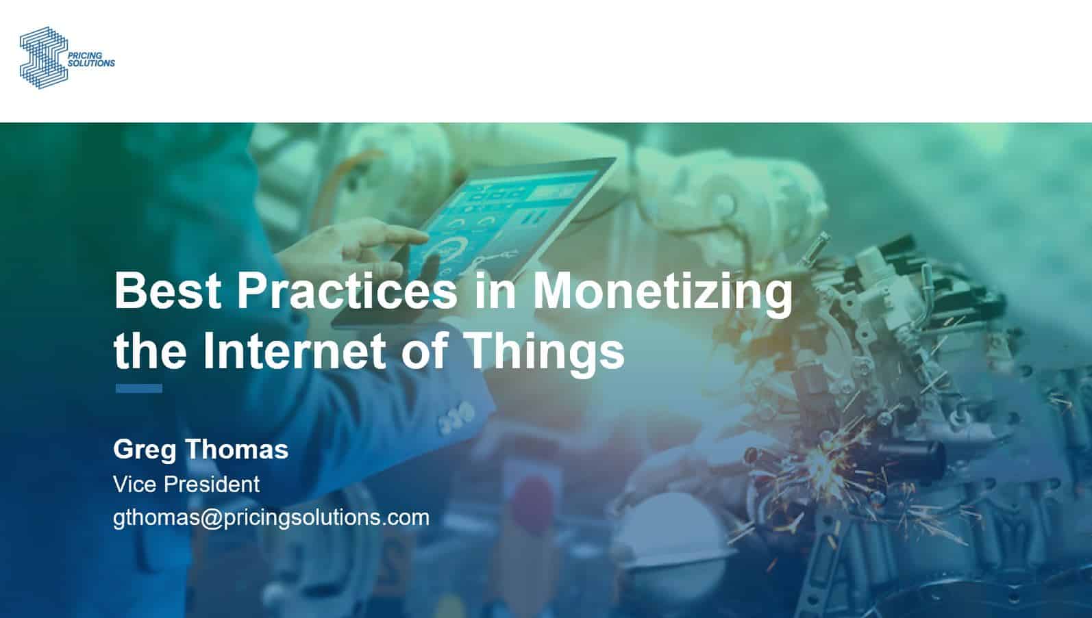 monetizing internet of things webinar